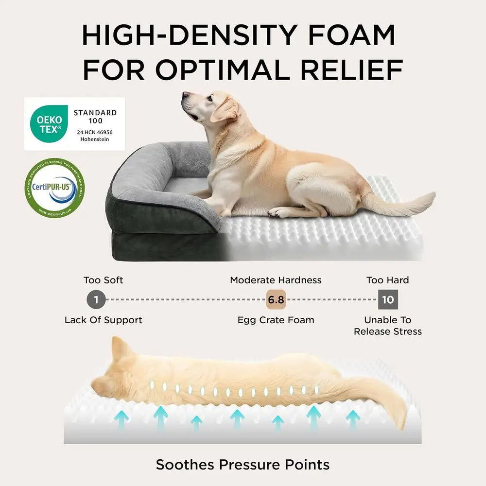 Orthopedic Dog Bed With Waterproof Removable Cover And Easy Clean