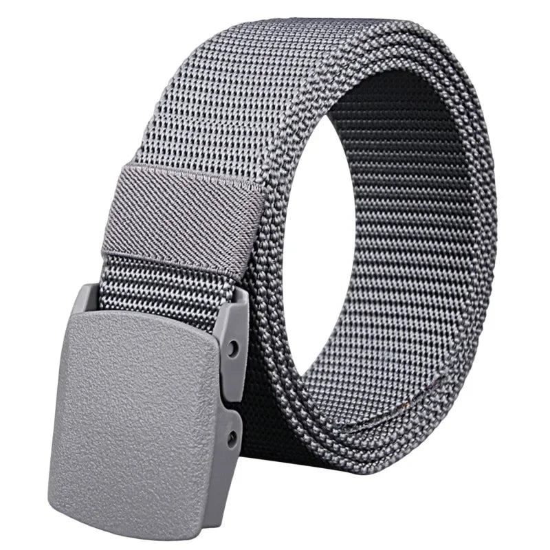 Military Men Belt 2024 Army Belts Adjustable Belt Men Outdoor Travel Tactical Waist Belt with Plastic Buckle for Pants 120cm