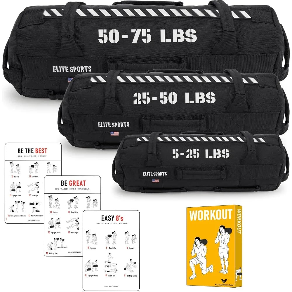 Adjustable Fitness Sandbag for Core and Strength Training with Multiple Handles Unfilled