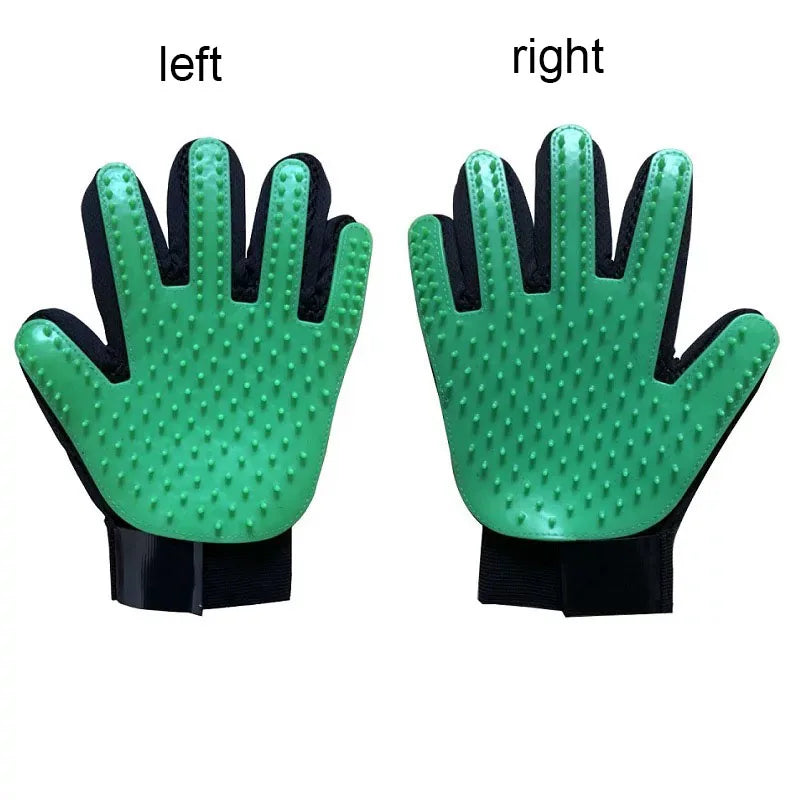 Pet Hair Glove Grooming Brush Deshedding Cats Dogs