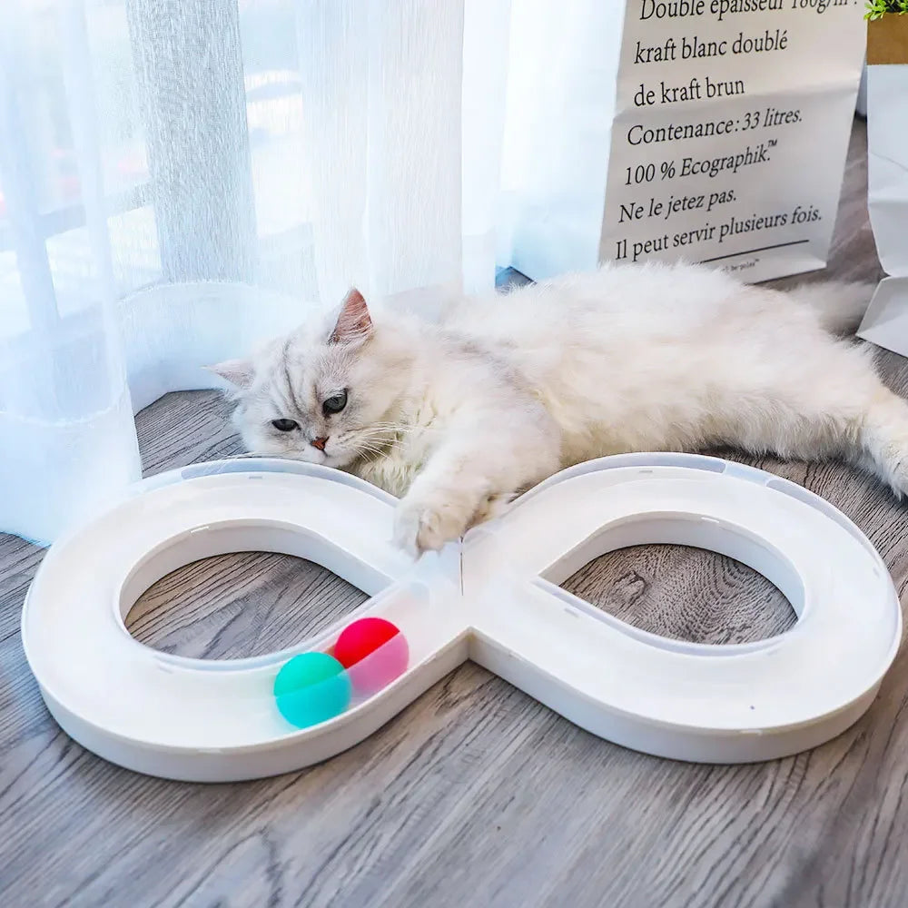 Household Cat Toy Turntable Cat Teasing Set Small Cat Tunnel Sports Stick Supplies Practice Focus Meet Nature Pet  Turntable