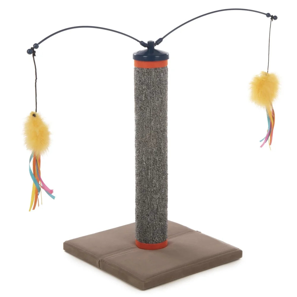 NONECN Scratch And Spin Carpet Cat Scratching Post With Wand