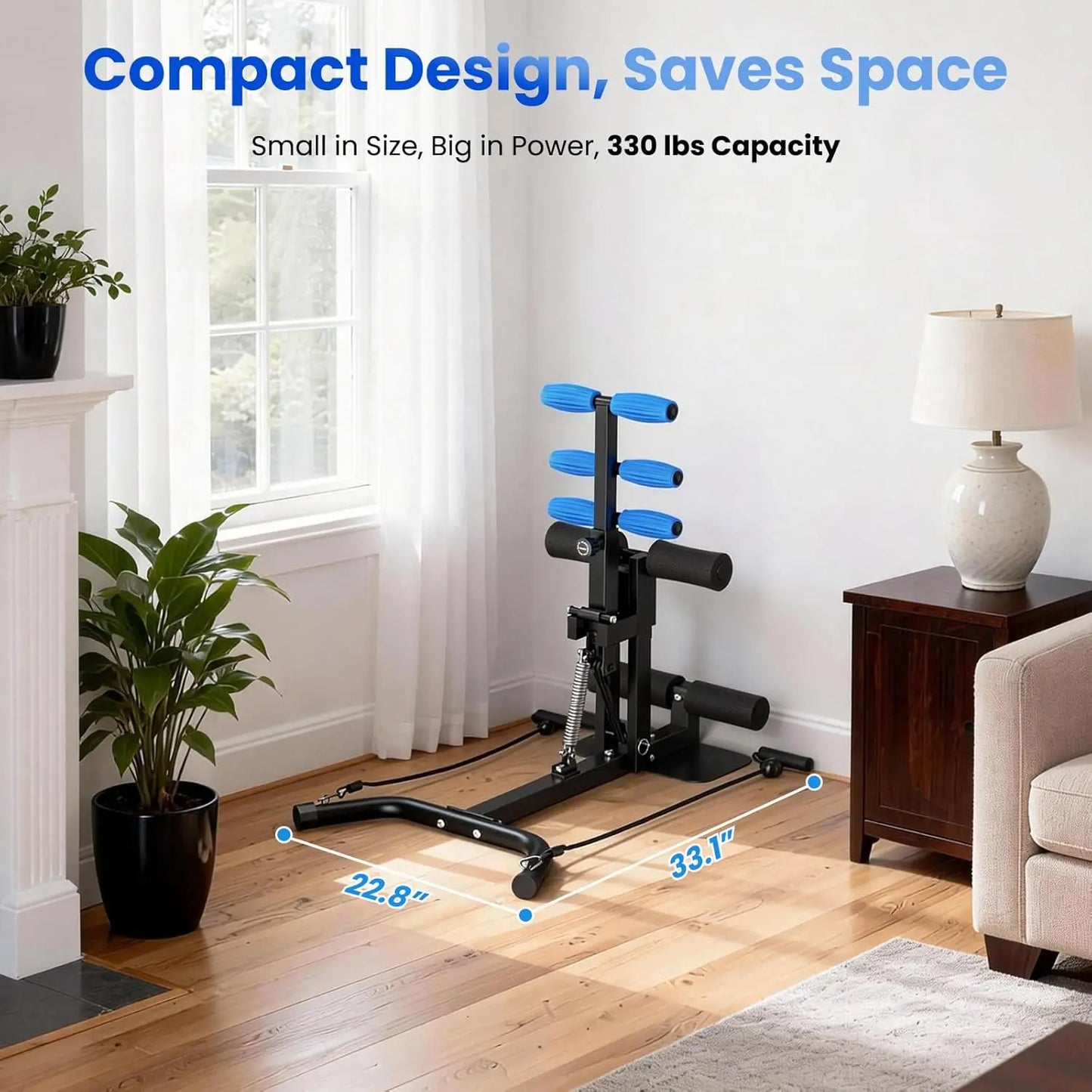RELIFE  Deep Squat Machine, Adjustable Height Glute Trainer for Women, Core & Leg Workout Equipment for Home Gym