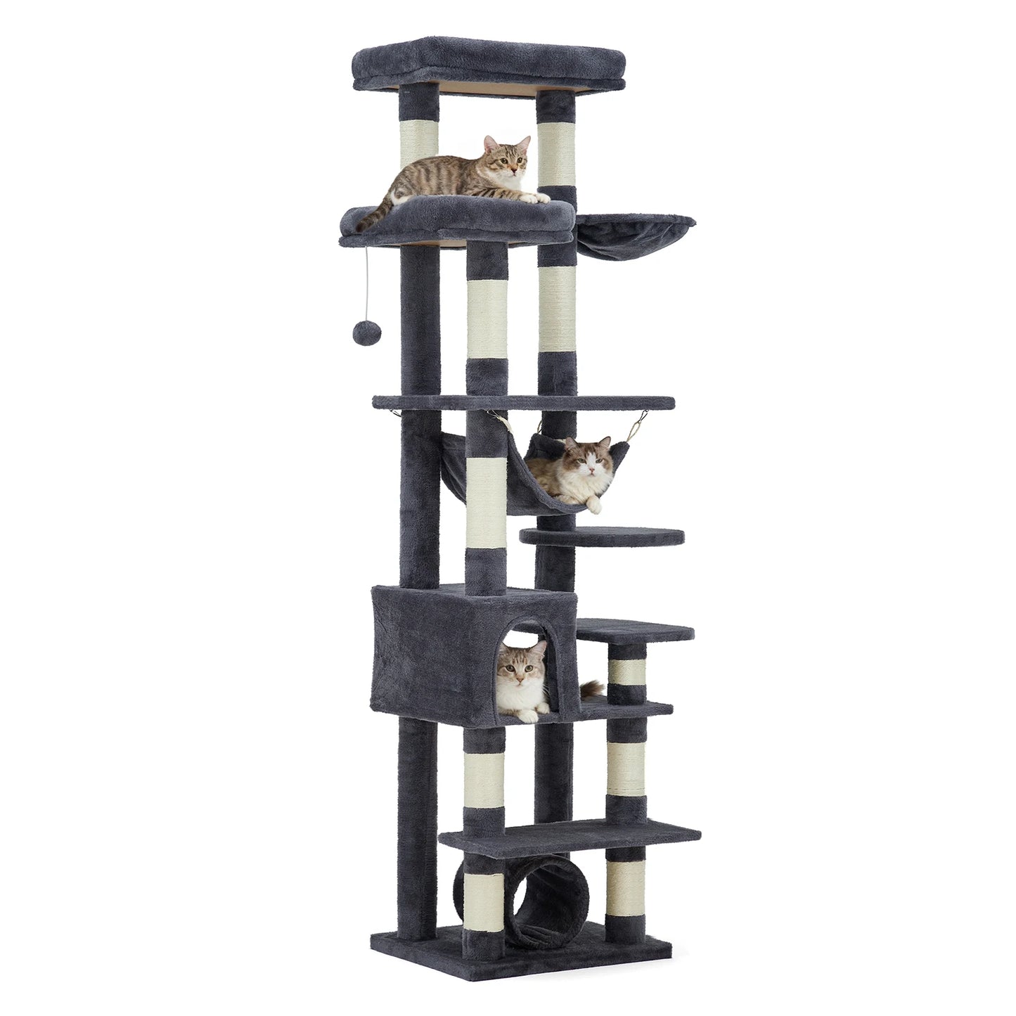 HiMISSCN Multi Level Cat Tree Tower With Scratching Posts