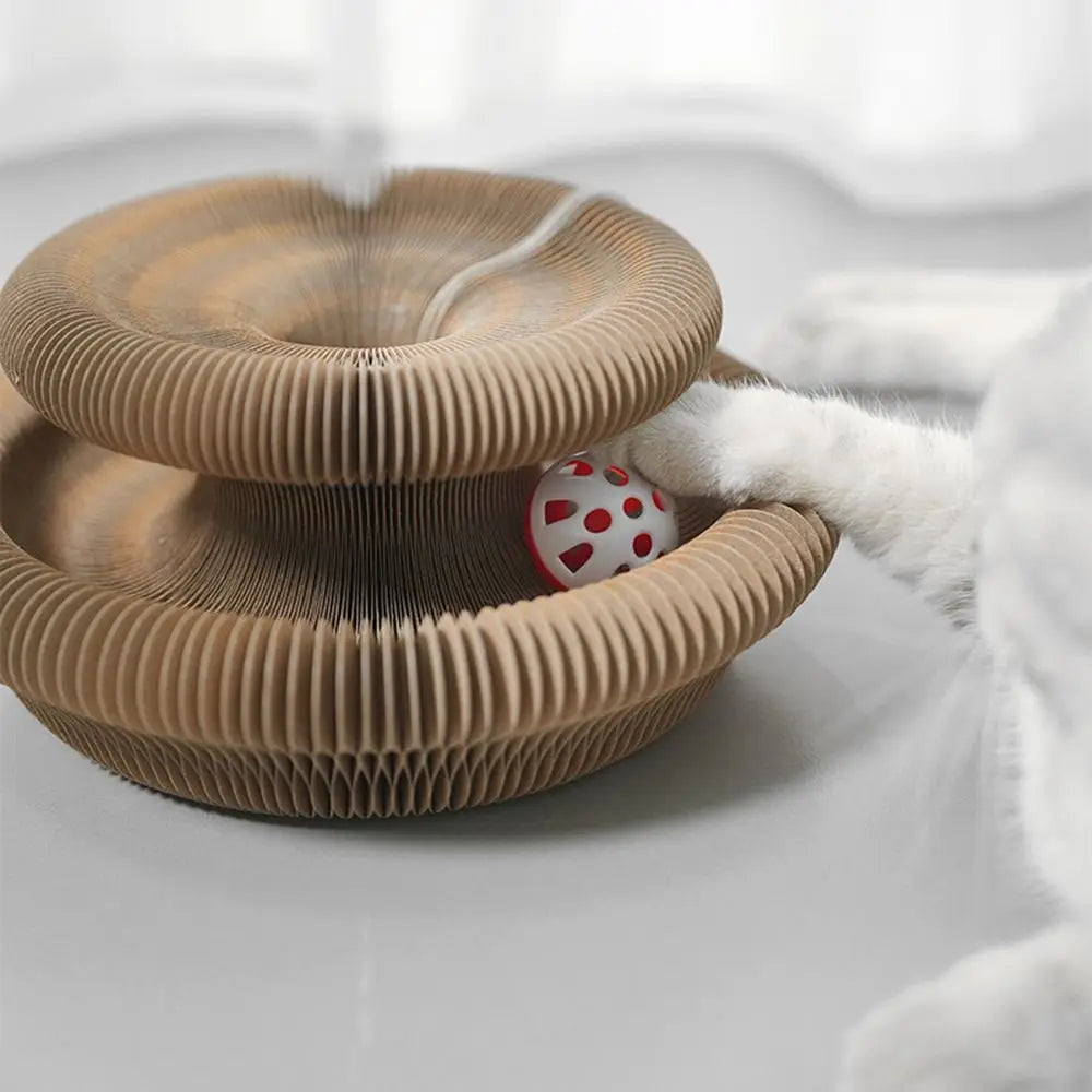 Transformable Kitty Kurlz Cat Toy Wear-Resistant Resistant To Scratching Cat Accordion Magic Organ No Crumbs