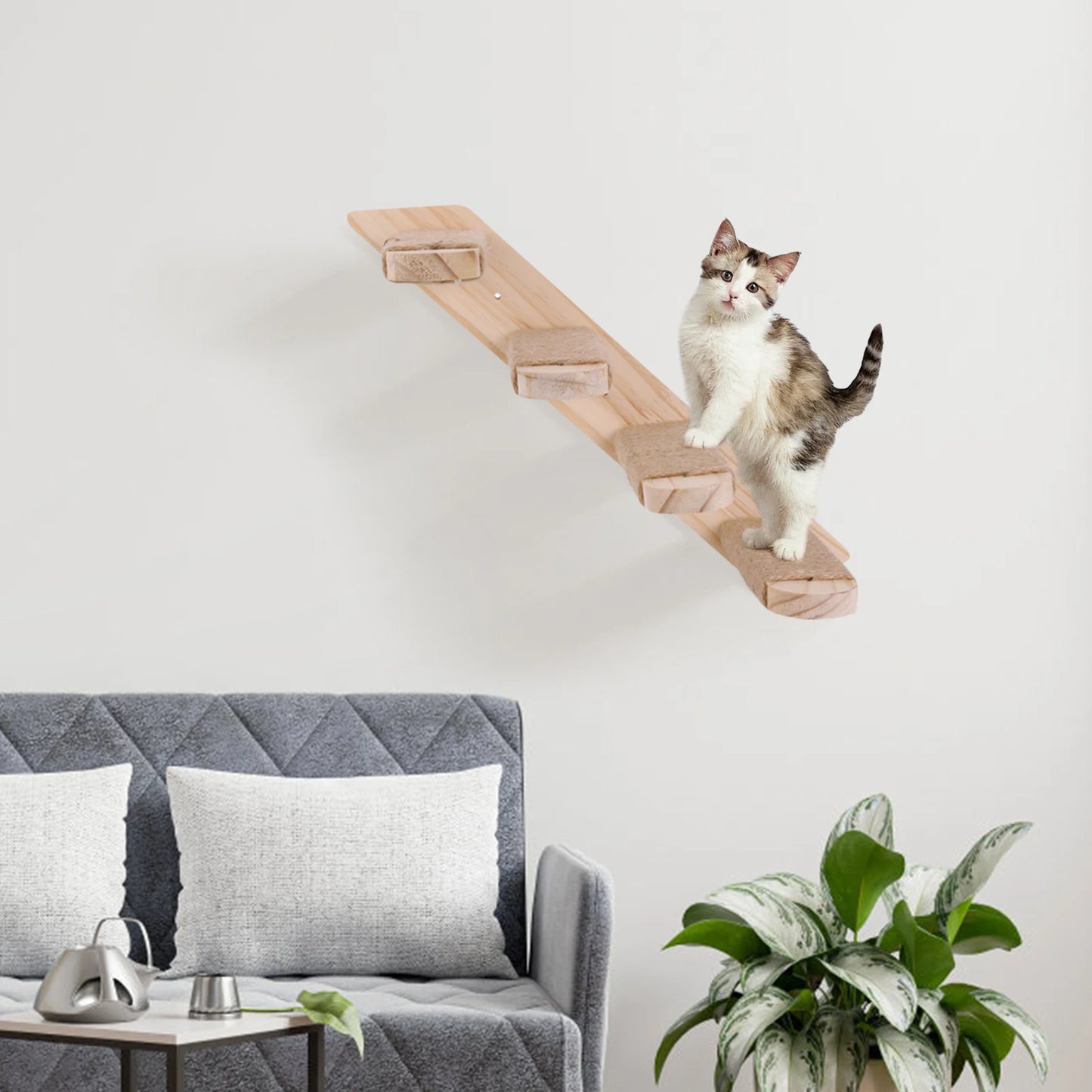 Cat Climbing Shelf Wall Mounted Four Step Perch Frame
