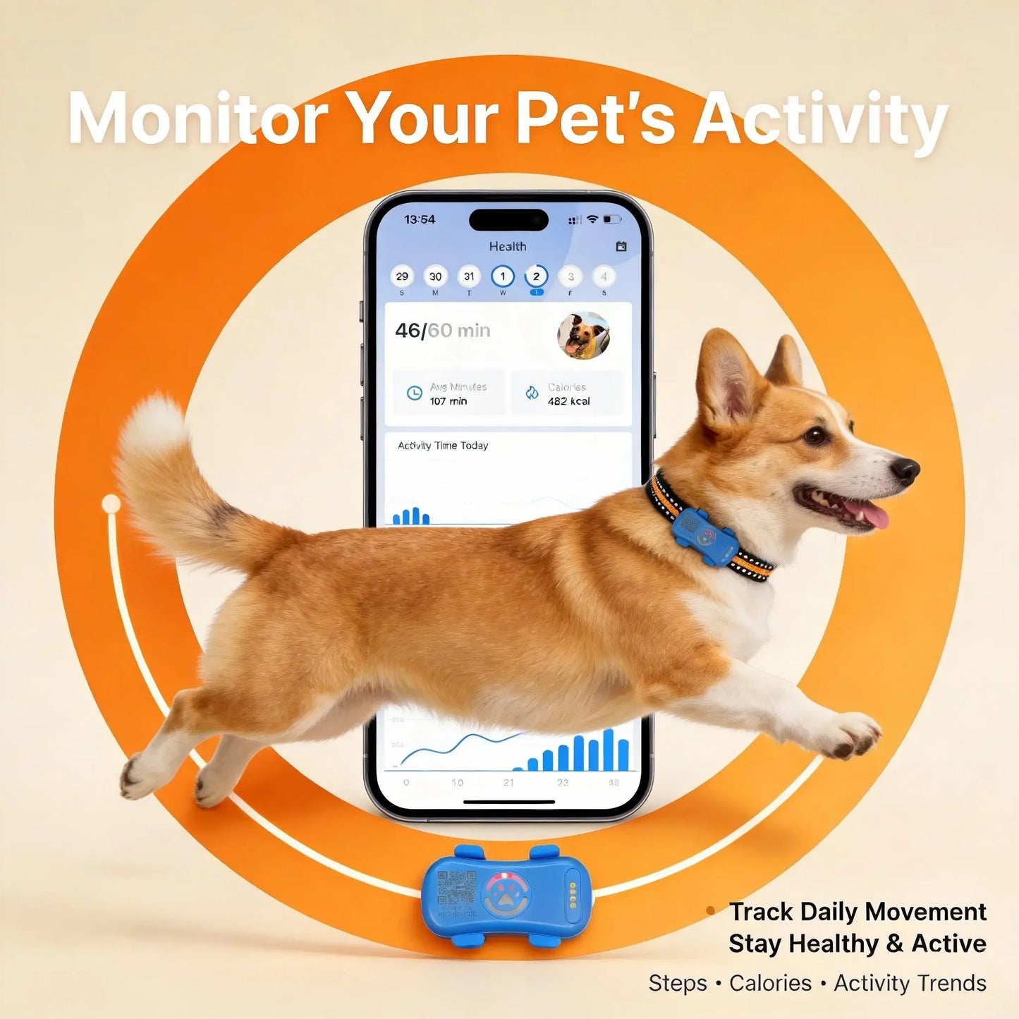 WANWAYTECH GPS Pet Tracker 4G Real-Time Tracking