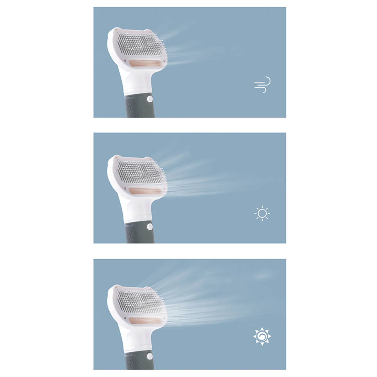 Pet Hair Dryer with Slicker Brush Low Noise 600W 3 Temperature Adjustable 3 in 1 Grooming Dog Blow Dryer for Cats Cat Hair Dryer
