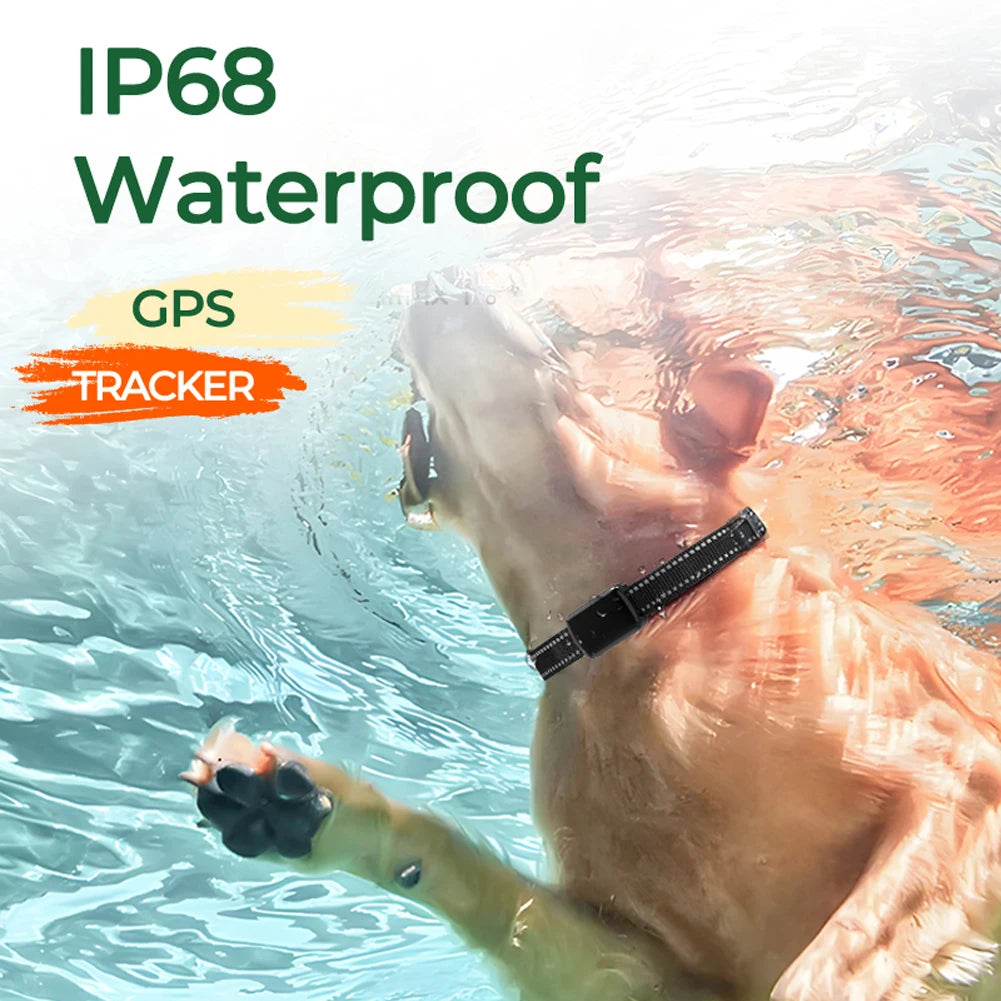 Pet GPS Tracker with Adjustable Collar Smart Pet Locator Cat Tracker for Cats and Dogs