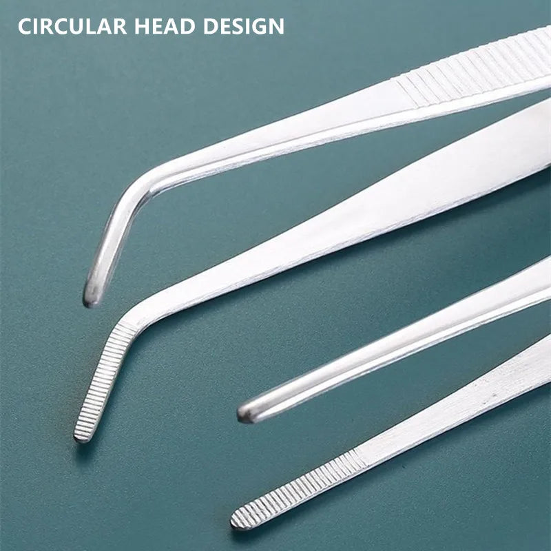 ShengmeiYu Stainless Steel Elbow Tweezers Non Slip Aquarium Forceps