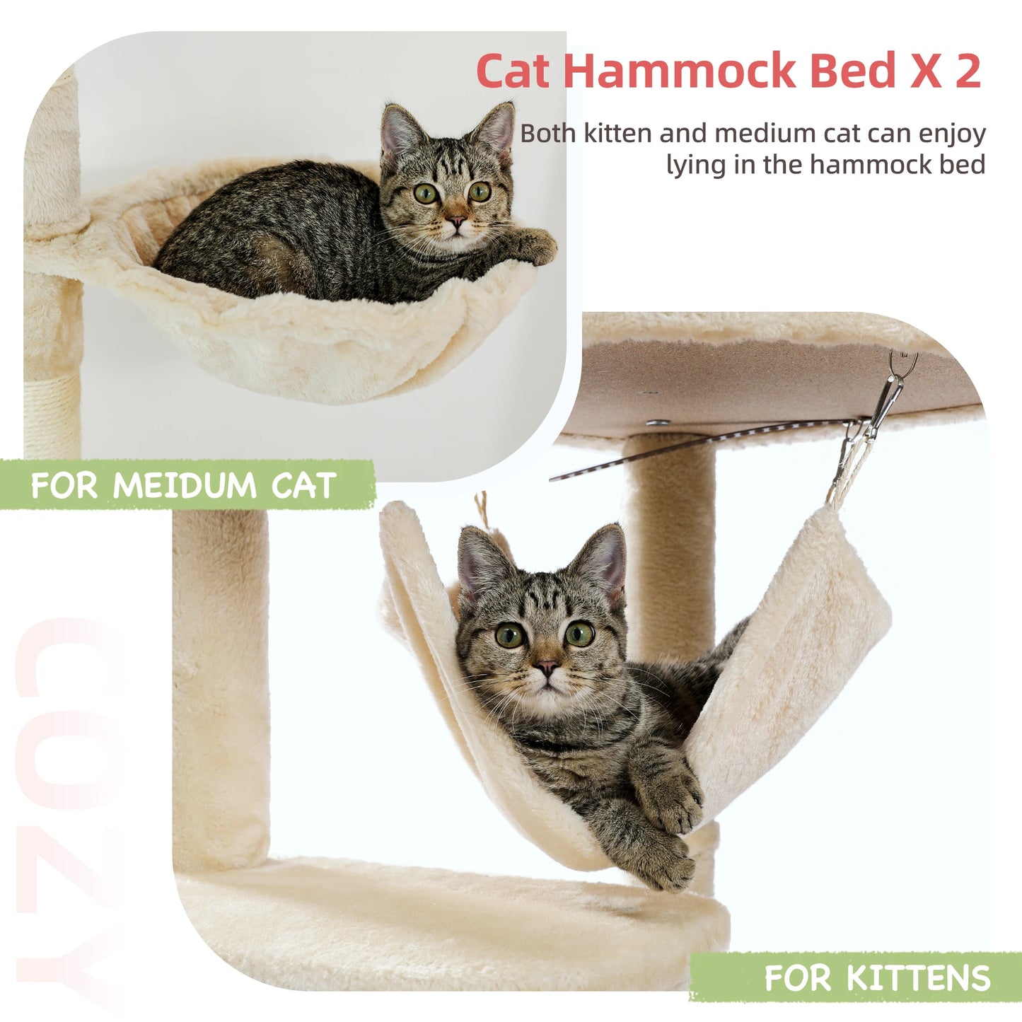 PAWZ Road Floor To Ceiling Cat Tree With Scratching Posts