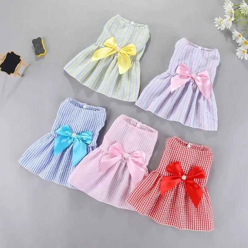 NONECN Flower Princess Dress for Small Dogs Summer Outfit