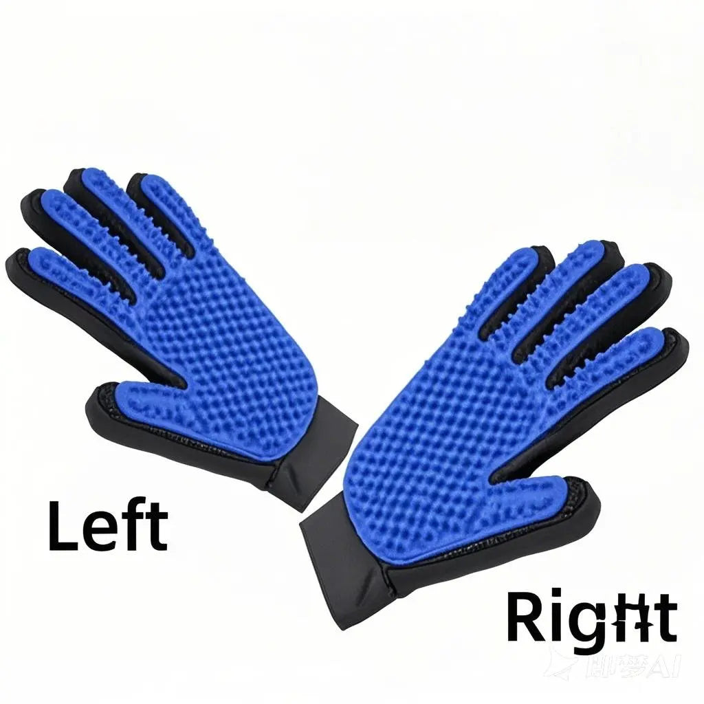 Pet Hair Glove Grooming Brush Deshedding Cats Dogs