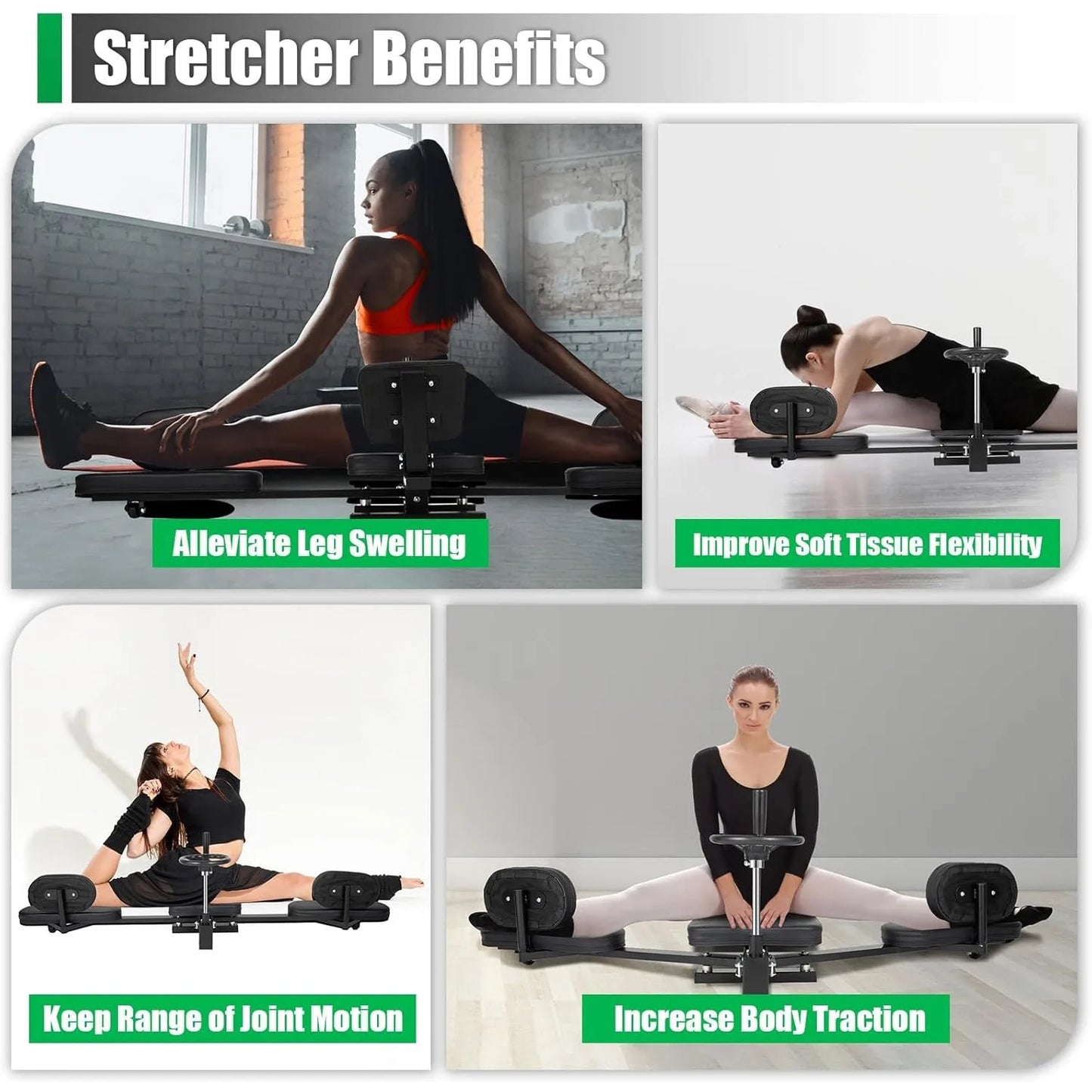 Leg stretcher, hip stretcher. Home gym split machine for strength training, suitable for yoga, dance, gymnastics leg exercises