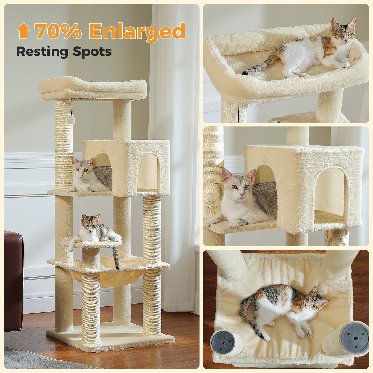 PAWZ Road Large Cat Tree With Thick Scratching Posts