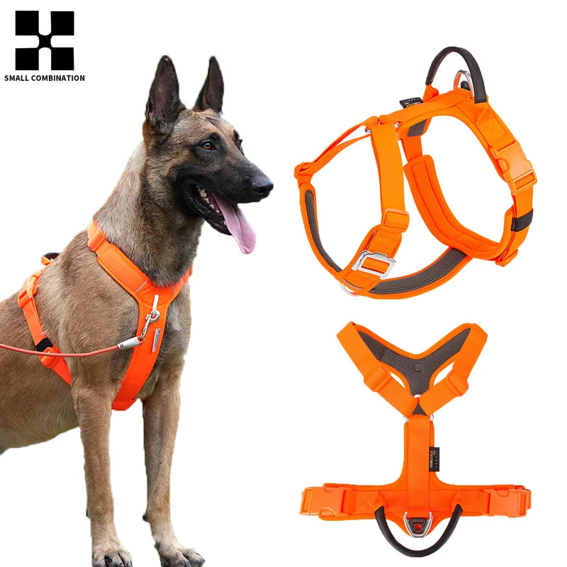 Small Combination Pet Harness No Pull Reflective Dog Vest Adjustable