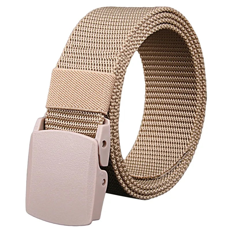 Military Men Belt 2024 Army Belts Adjustable Belt Men Outdoor Travel Tactical Waist Belt with Plastic Buckle for Pants 120cm