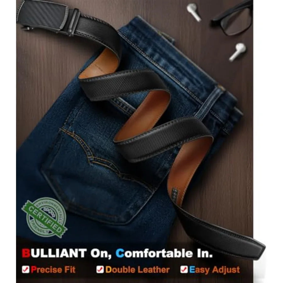 Men's Belt,Slide Ratchet Belt Adjsutable For Men Suit Casual Jeans Gift Boxed,Trim To Fit,40"-44"Waist Adjustable