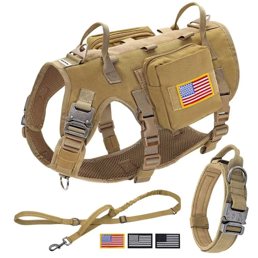 Tactical Dog Harness Bundle For Active Dogs No Pull Walking