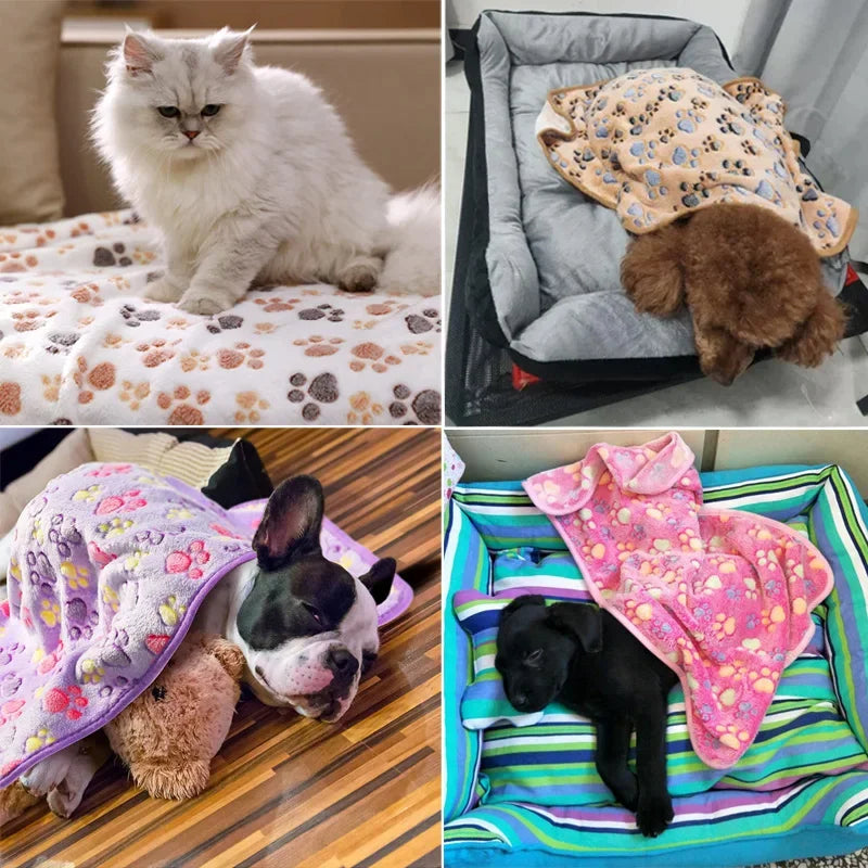 Soft Fluffy Travel Pet Blanket Mat For Dogs And Cats