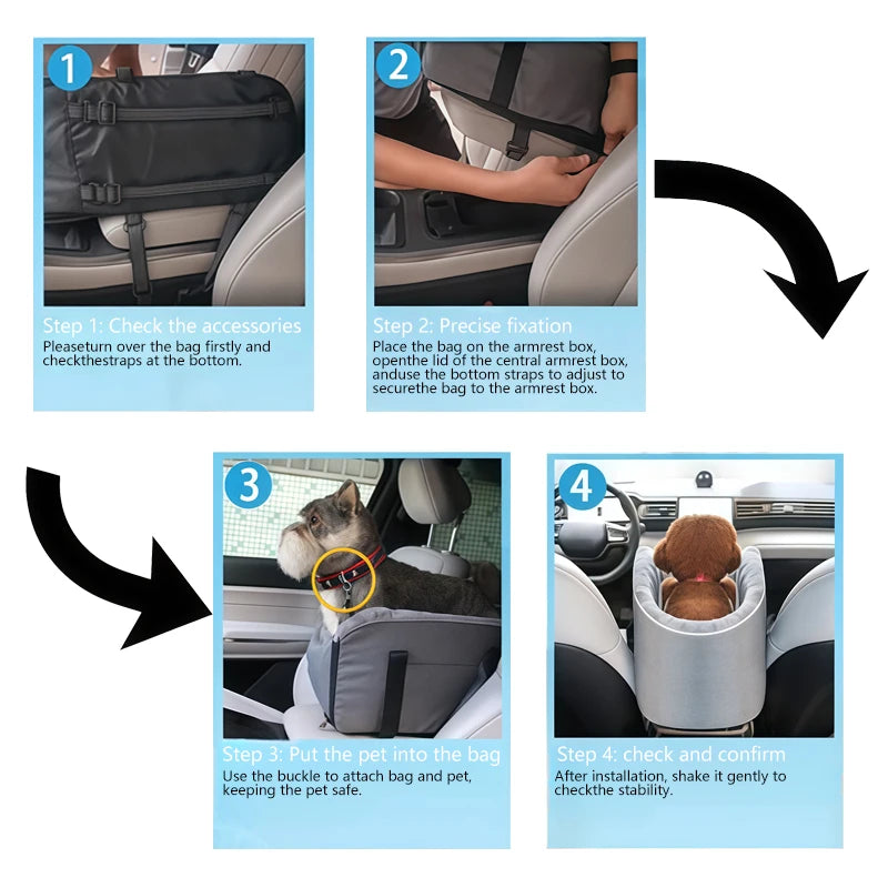 Pet Car Carrier for Cats and Dogs Travel Bag