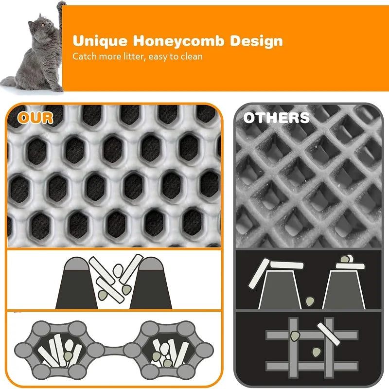 Cat Litter Mat Large Size Waterproof Pet Toilet Cat Litter Trapping Mat Non Slip Double Layer Cats Litter Box Pad Pet Product