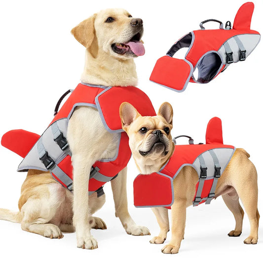 Adjustable Shark Fin Dog Life Jacket For Summer Swimming