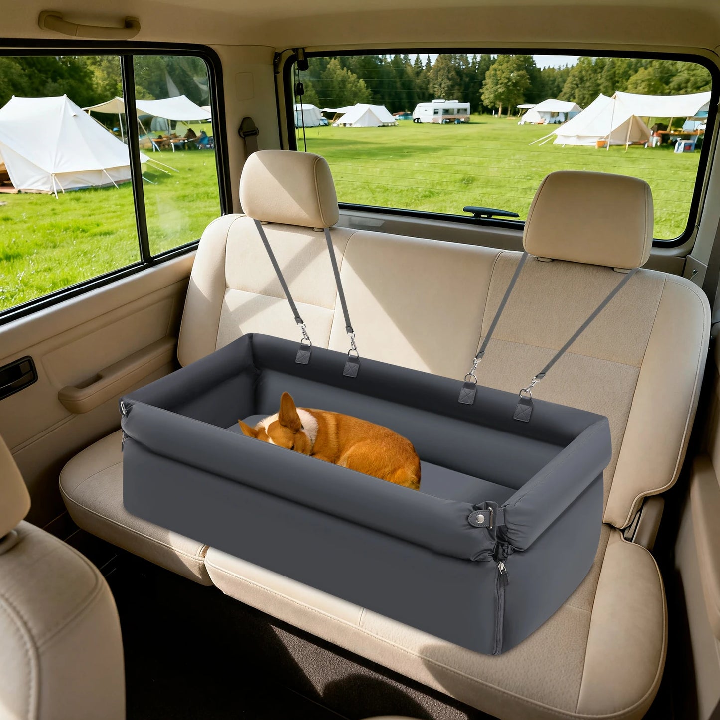 Bymaocar Dog Car Seat Bed For Travel And Home Use