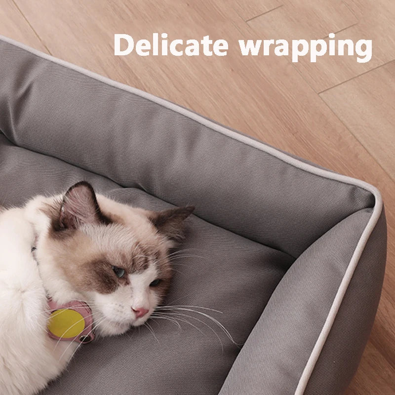 Four Season Square Dog Bed For Pets Waterproof Thickened Cushion