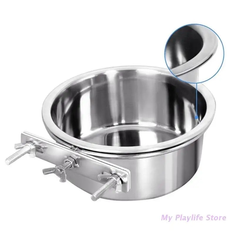 Stainless Steel Hanging Pet Bowls for Dogs and Cats