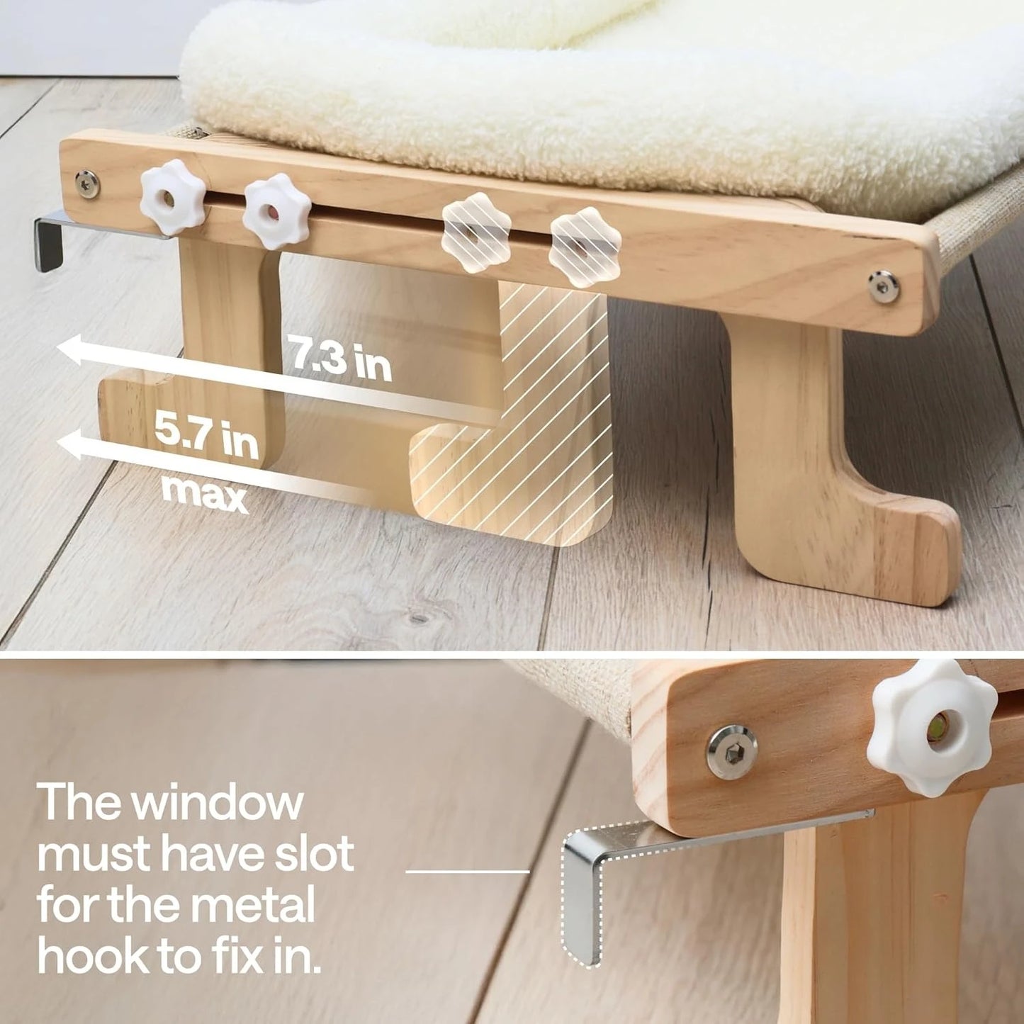 Cat Window Perch for Large Cats – Heavy Duty Foldable Hammock Bed – 4-in-1 Ledge for Cats & Small Dogs – Cozy Elevated Seat