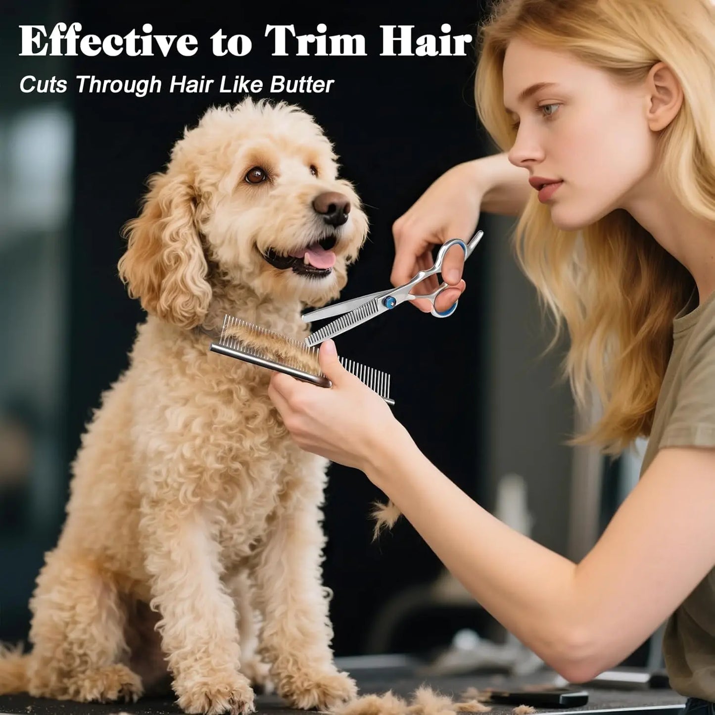 4-In-1 Pet Grooming Kit With Scissors And Comb For Pets