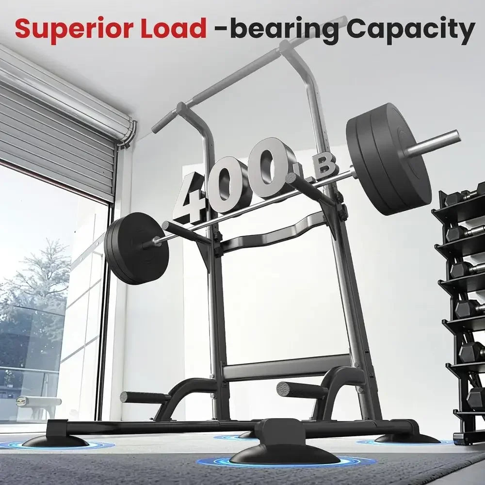 Adjustable Height Pull Up Bar and Dip Station for Home Gym - Strength Training Equipment for Pull-Ups, Chin-Ups, Dips, Push-Ups,