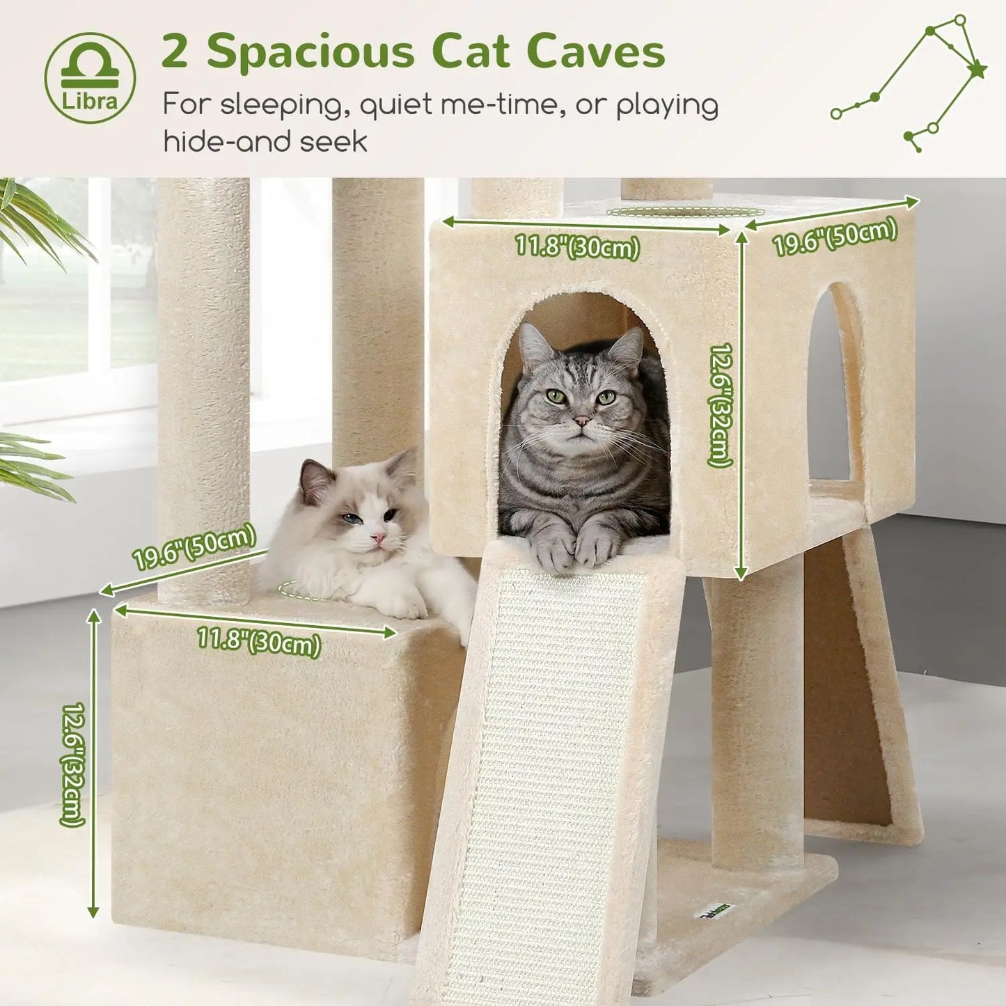 Heavy Duty Cat Tree For Large Cats With Scratching Boards