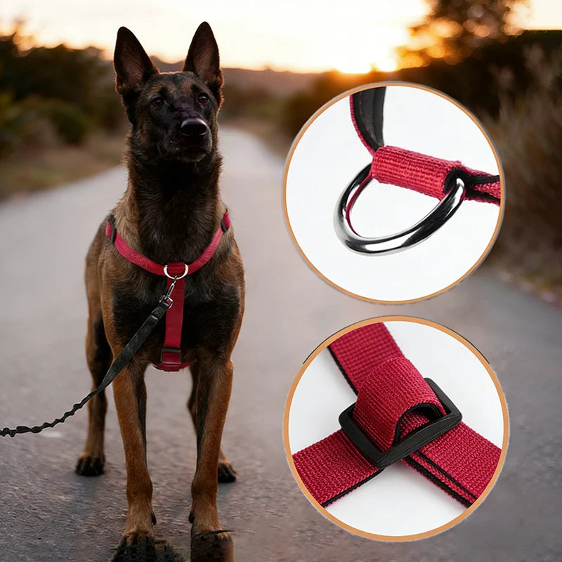 NONECN Escape Proof Nylon Dog Harness With Handle No Pull