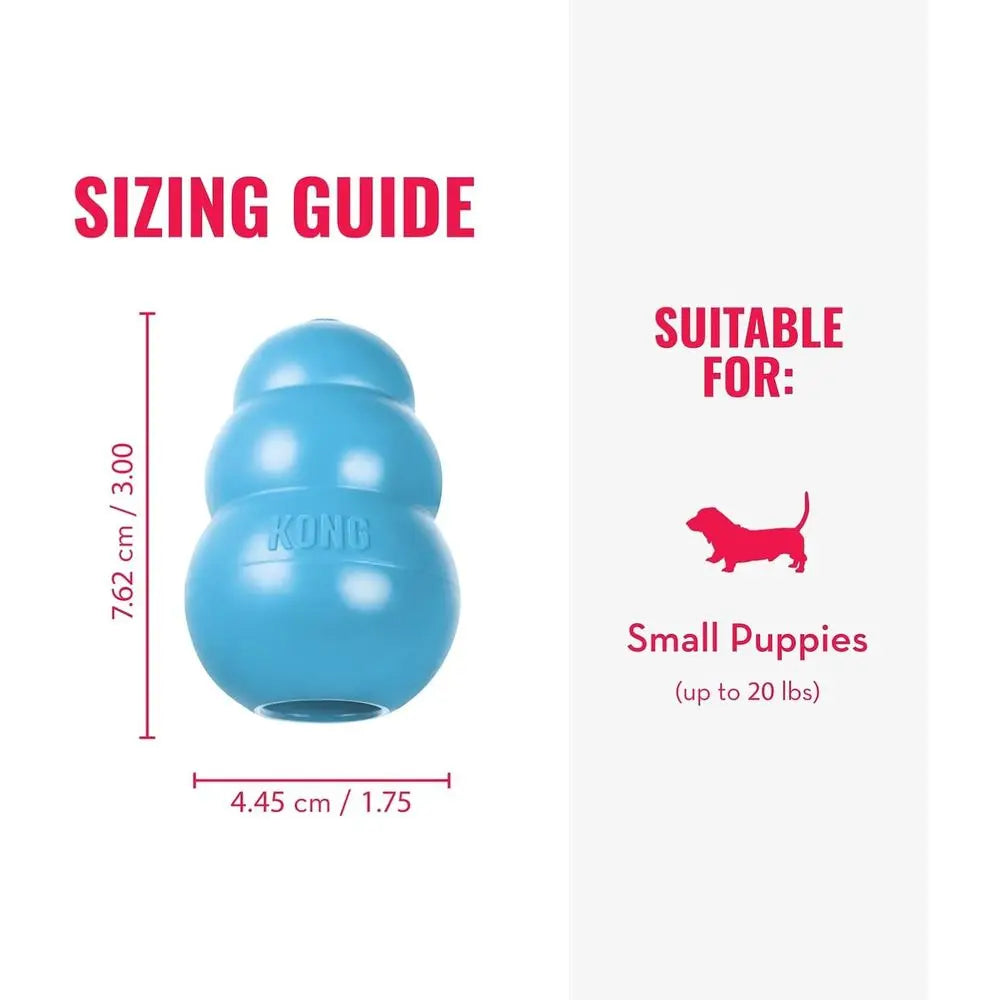 Puppy Natural Teething Rubber Chew Toy for Dogs - Stable Dog Toy for Extended Playtime - Chew & Fetch Toy for Puppies - Small Pu