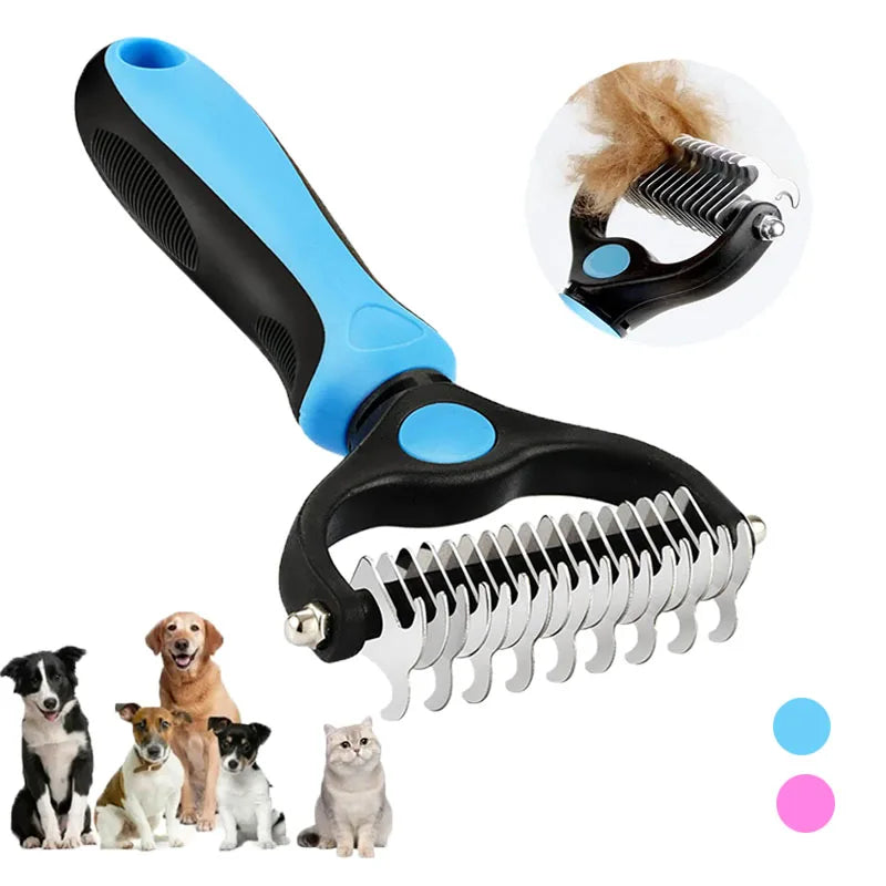 Pet Deshedding Brush For Dogs And Cats Self Cleaning Tool