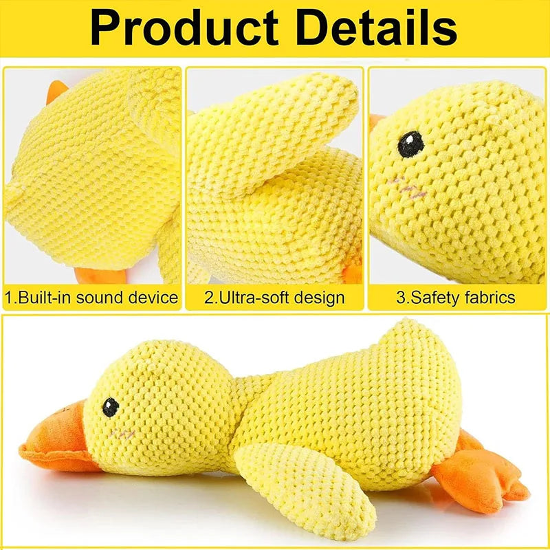 Duck Squeaky Calming Plush Toy for Dogs and Cats