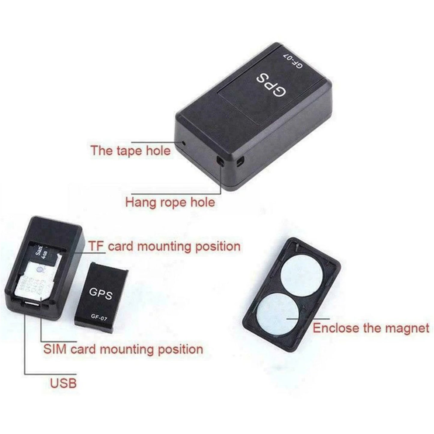 Mini Real time GPS Tracker Pocket Full Coverage Strong Magnetic Tracker for Vehicles Car Kids Elderly