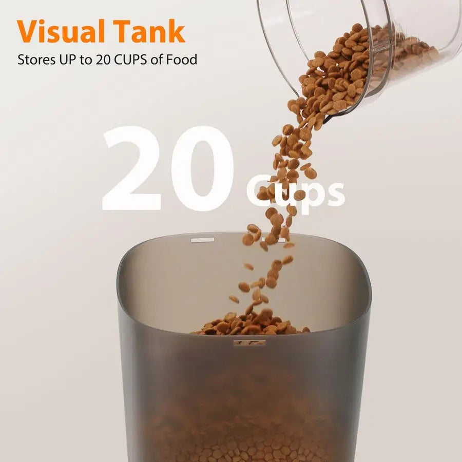 Double Automatic Cat Feeder for Two Cats With Timer and Stainless Bowls