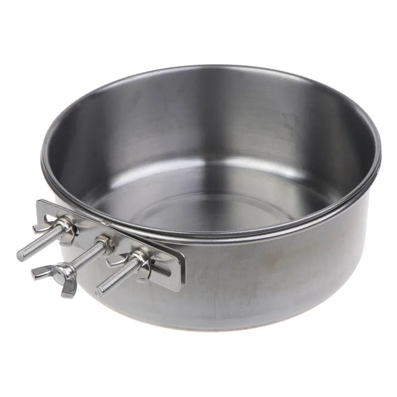 Stainless Steel Hanging Pet Bowls for Dogs and Cats