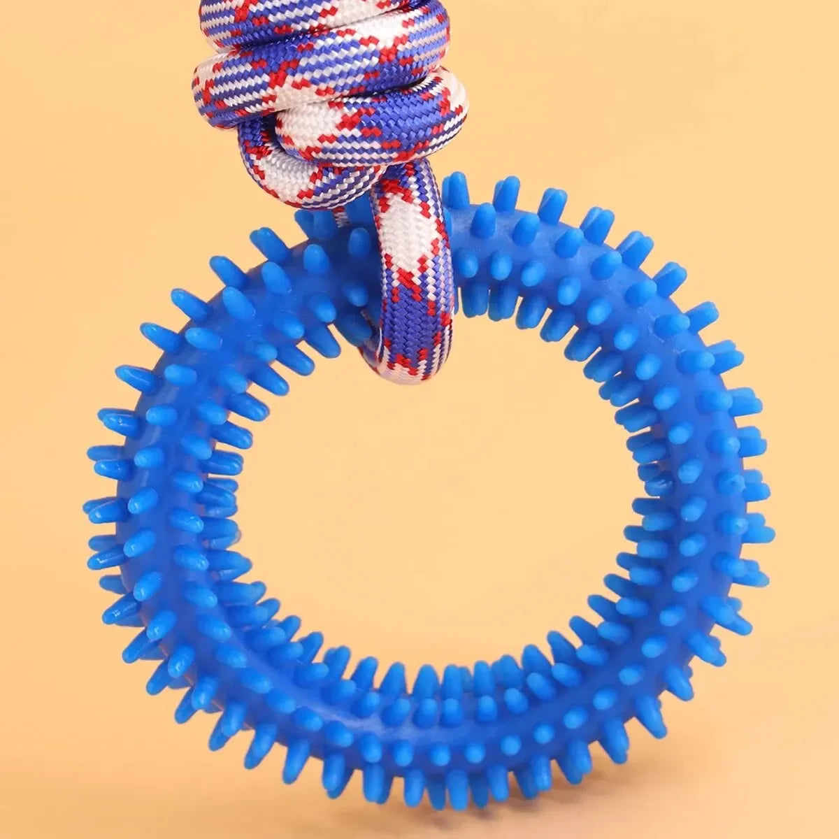 Durable Dog Chew Rope Toy With Nylon And Rubber Knot