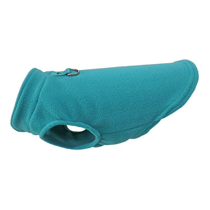 Ultrasoft Fleece Pet Jacket With D Ring For Small Dogs
