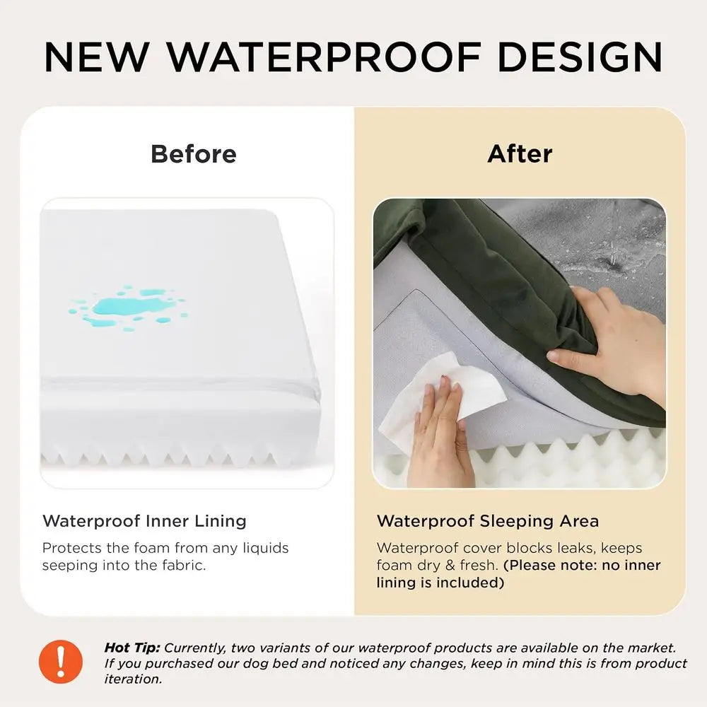 Orthopedic Dog Bed With Waterproof Removable Cover And Easy Clean