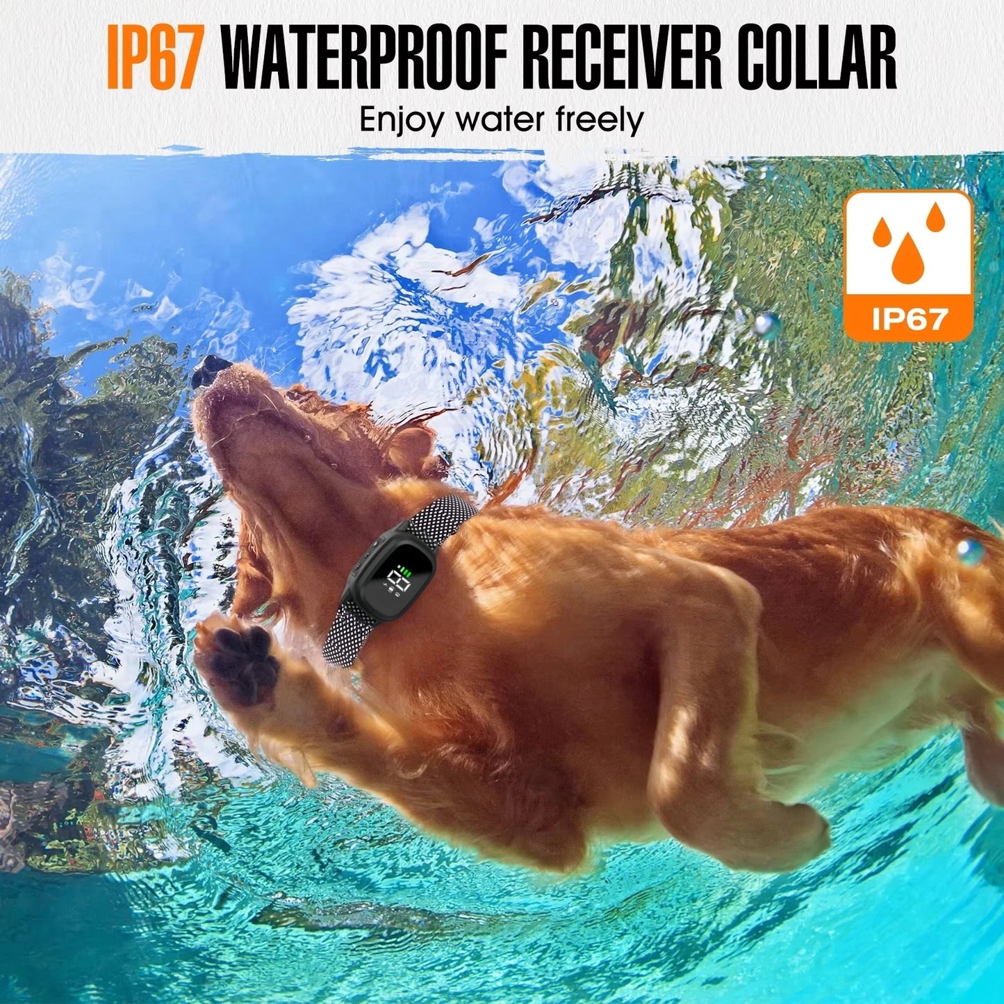 Waterproof Rechargeable Anti Bark Collar For Dogs Vibration Training