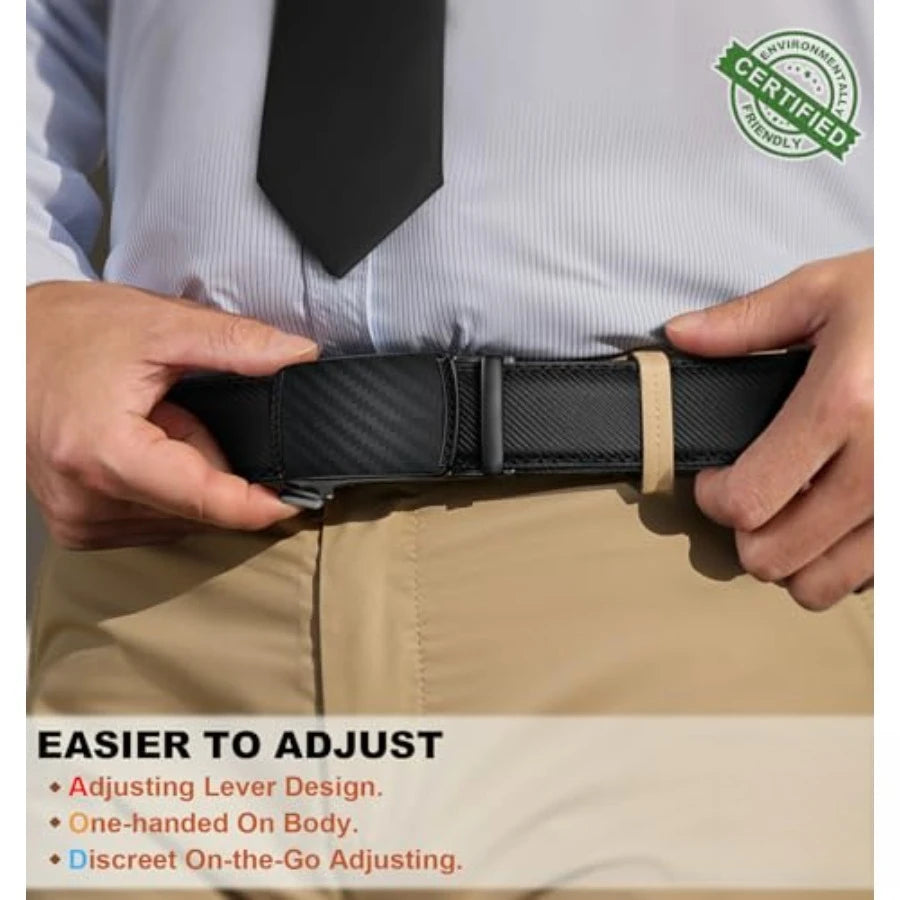 Men's Belt,Slide Ratchet Belt Adjsutable For Men Suit Casual Jeans Gift Boxed,Trim To Fit,40"-44"Waist Adjustable