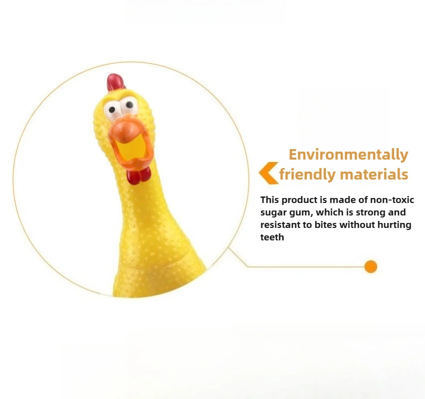DKSTINYE Squeaky Screaming Chicken Dog Toy Squeaker Chew