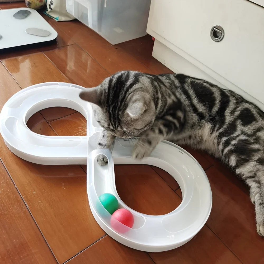 Household Cat Toy Turntable Cat Teasing Set Small Cat Tunnel Sports Stick Supplies Practice Focus Meet Nature Pet  Turntable