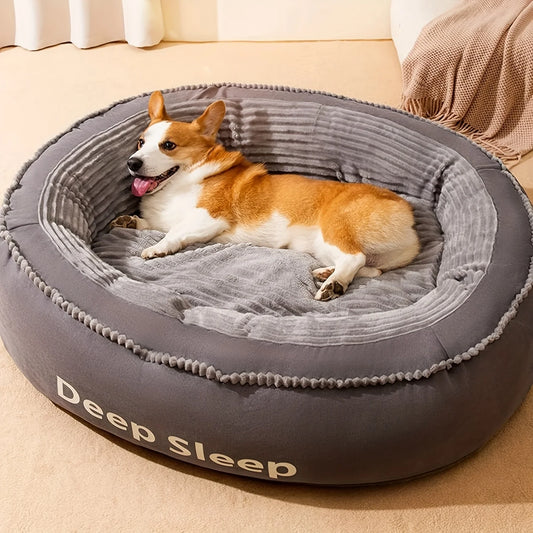Pet Bed Donut Shaped Kennel Soft Washable Cushion