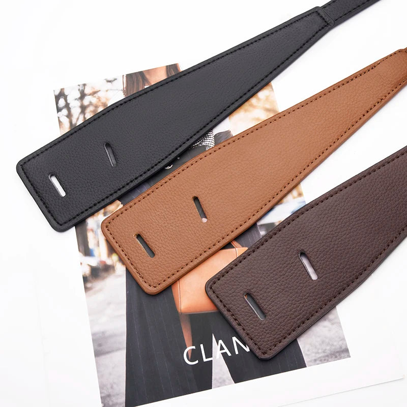 Fashion Design Clothing Accessories Women's Knotted Belt Soft PU Leather Long Belt Wide Belt High Quality Jacket Corset Belts